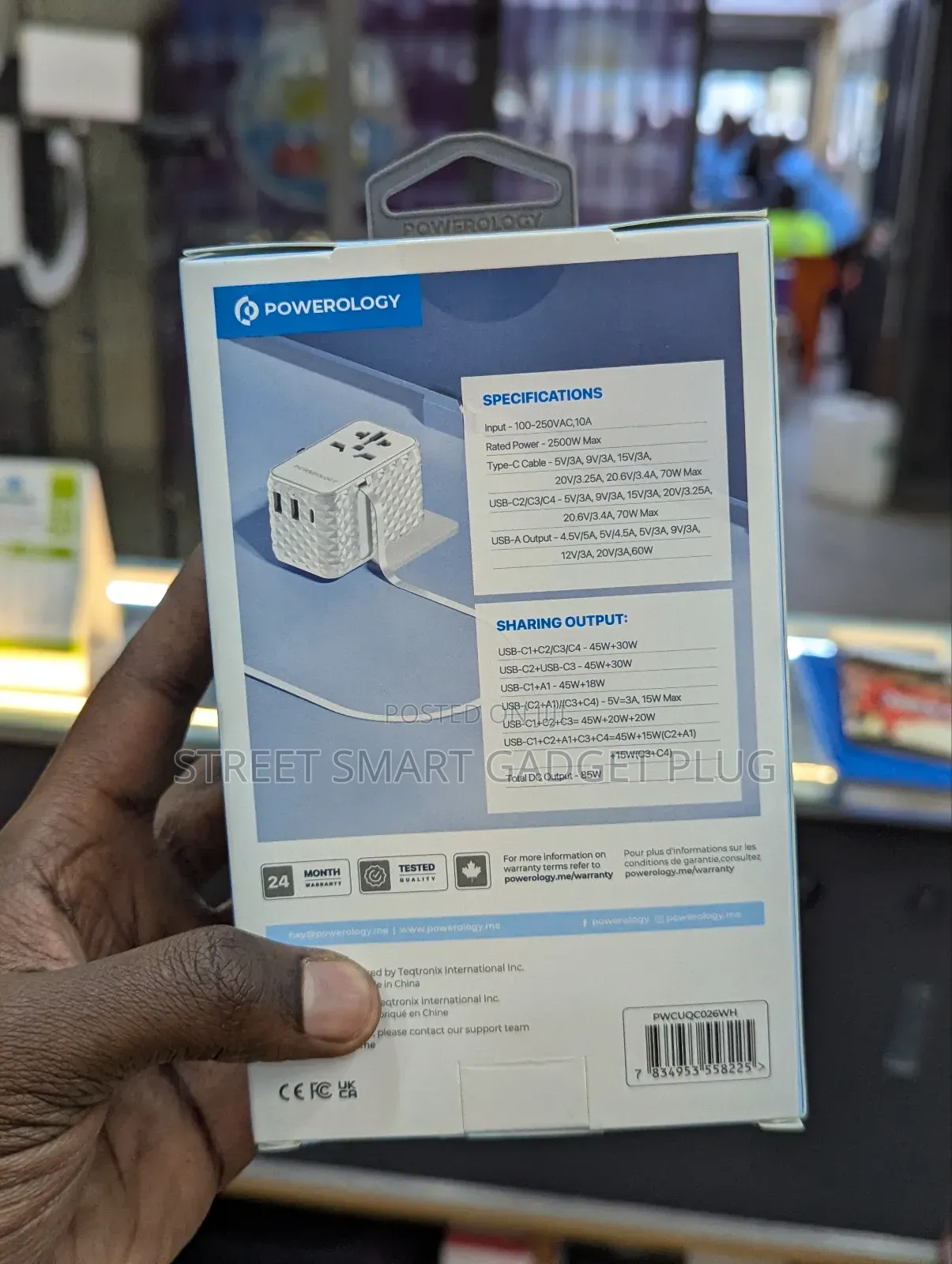 Powerology 85watts Universal Gan Adapter
