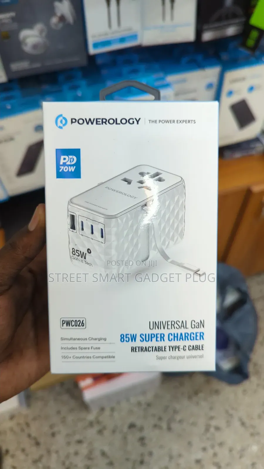 Powerology 85watts Universal Gan Adapter