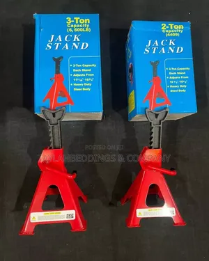 Steel Car Jack Stand Heavy Duty Self Locking Ratchet Handle
