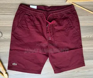 Maroon Lacoste Shorts