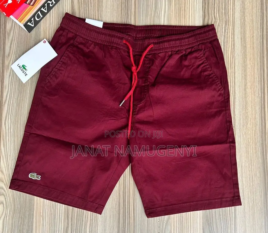 Maroon Lacoste Shorts