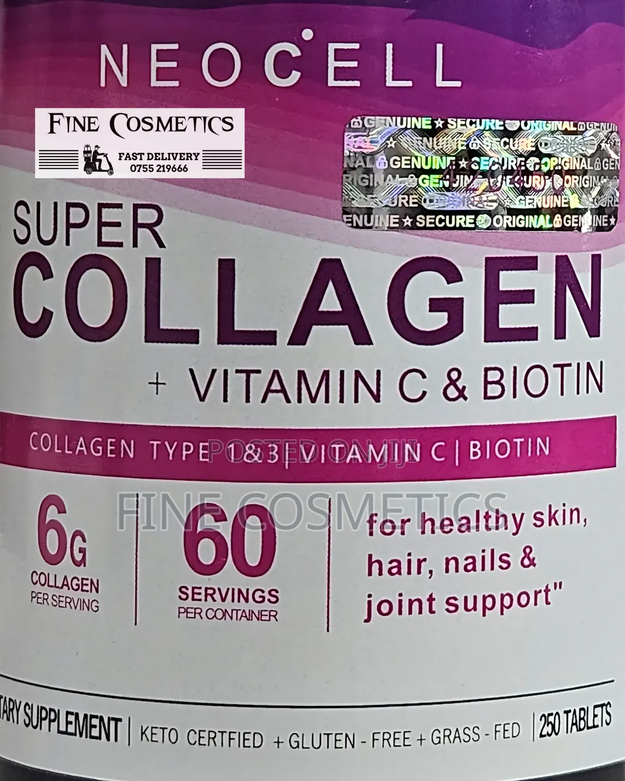 Neocell Super Collagen Biotin Vitamin C Beauty Tablets .250