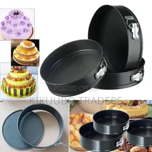 3pcs Round Baking Cake Mould Pans Trays