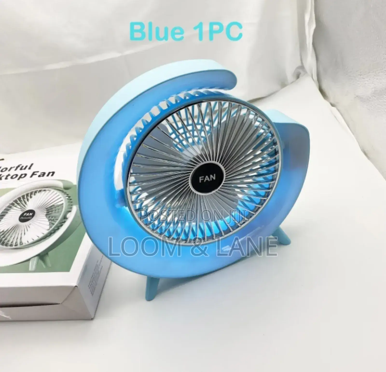 G Shaped 7 Colorful Led Night Light Rechargeable Fan