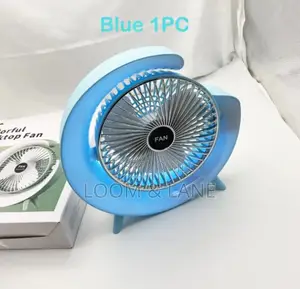 G Shaped 7 Colorful Led Night Light Rechargeable Fan