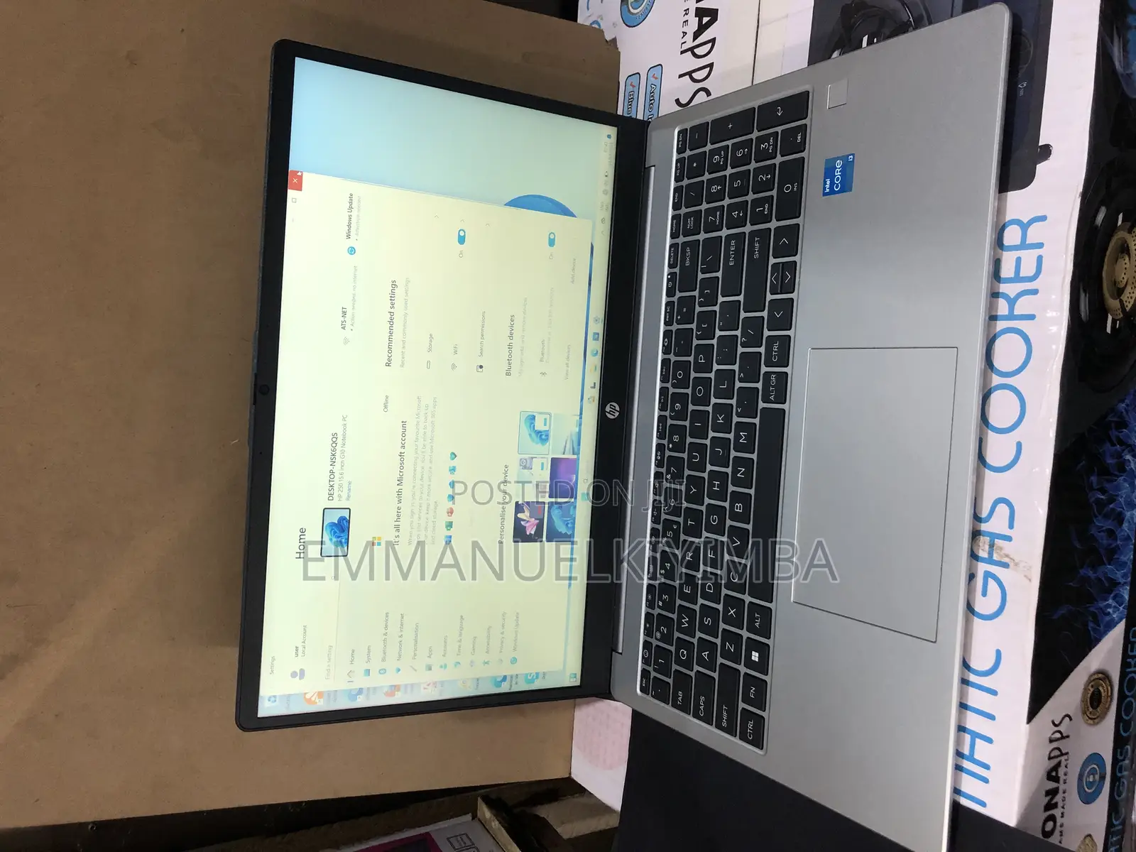New Laptop HP 250 G10 16GB Intel Core I3 SSHD+SSD 512GB
