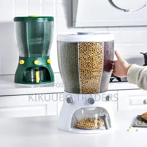 4 Grid Rotating Cereal Food Rice Storage Dispenser