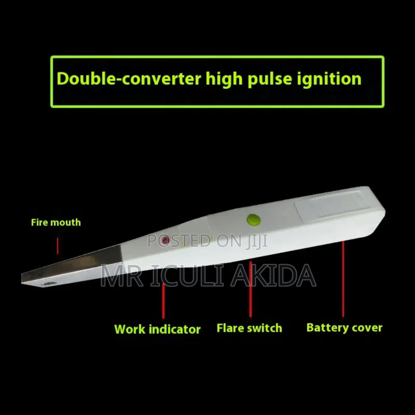 Long Handle Windproof Battery Kitchen Stove Gas Lighter