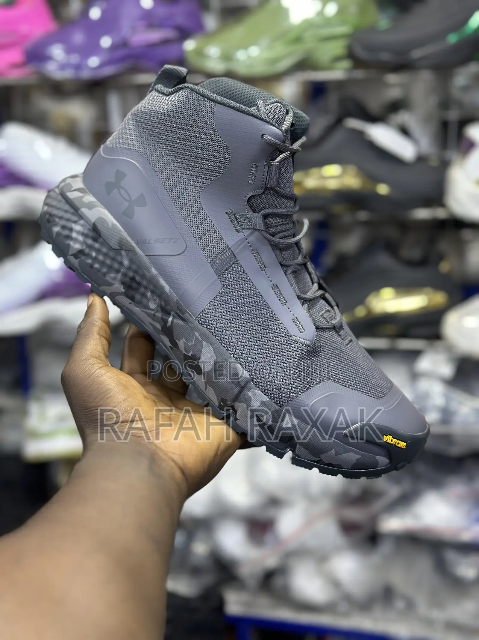 Original Gray Under Armour Valsetz Mid Tactical Boot Sneaker