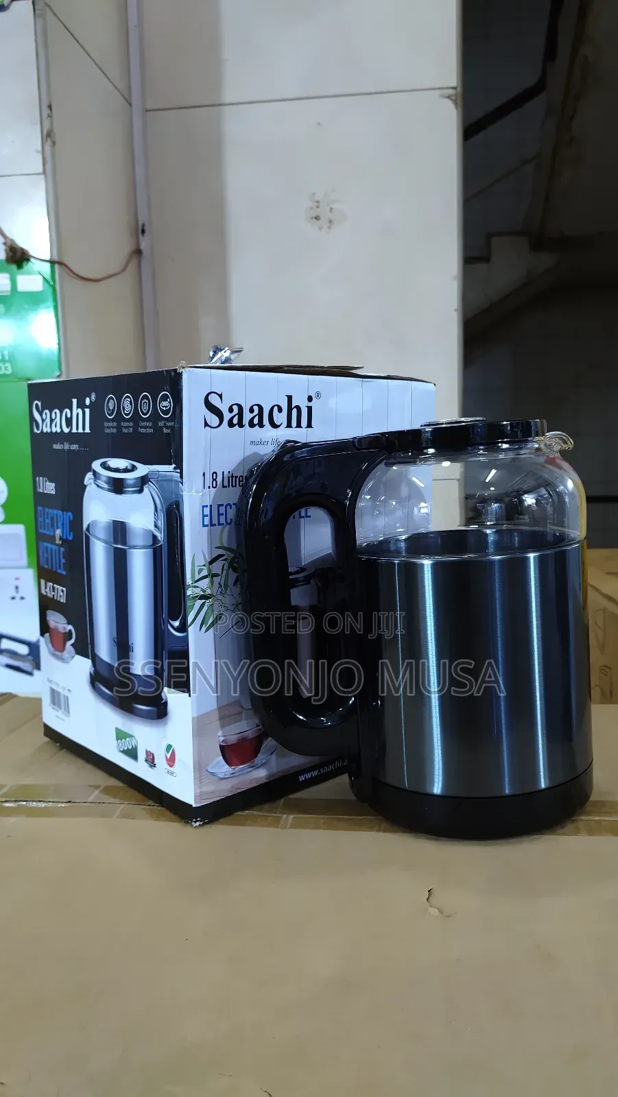 Saachi 1.8l Electric Kettle With Automatic Shut-Off