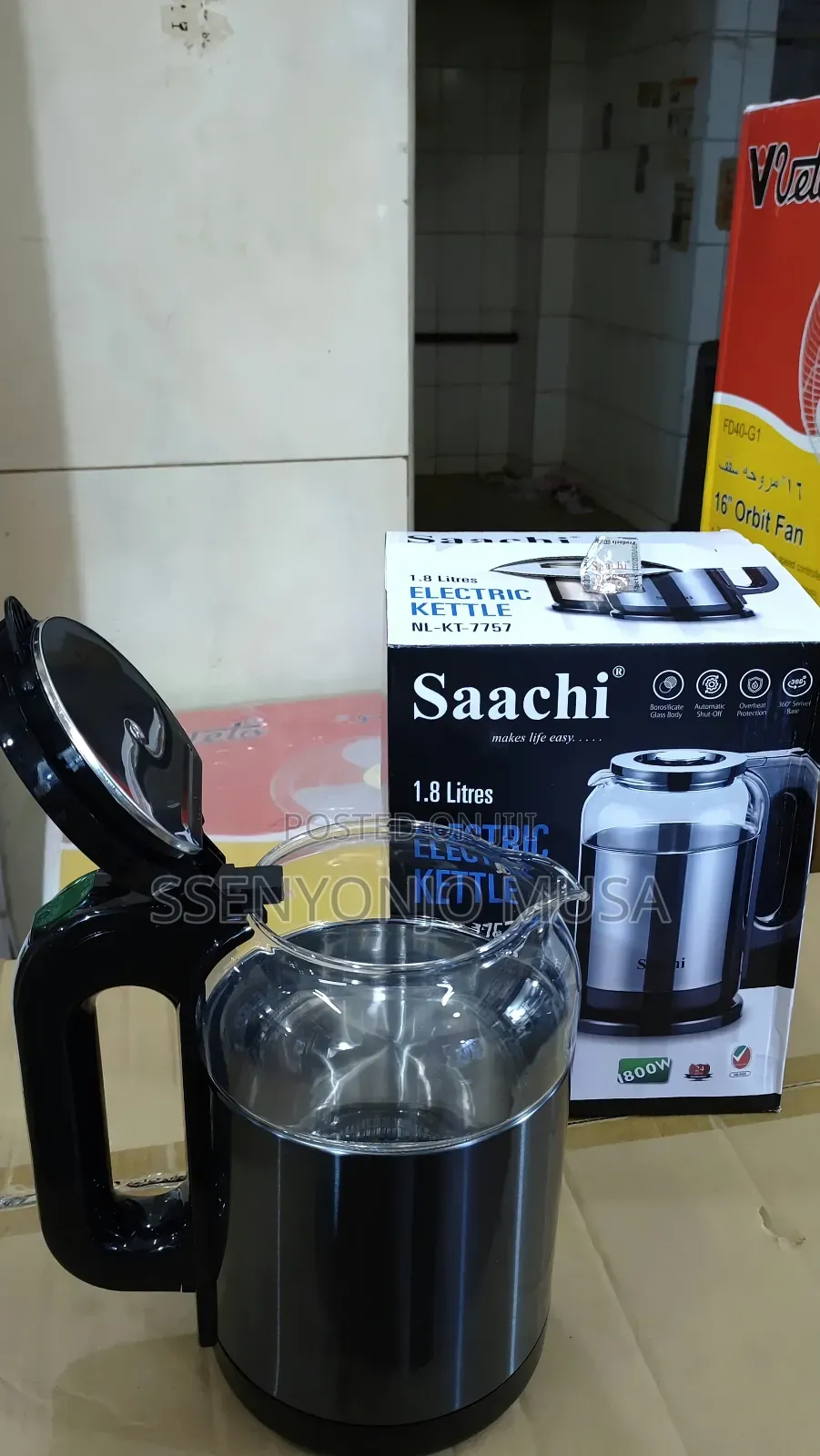 Saachi 1.8l Electric Kettle With Automatic Shut-Off