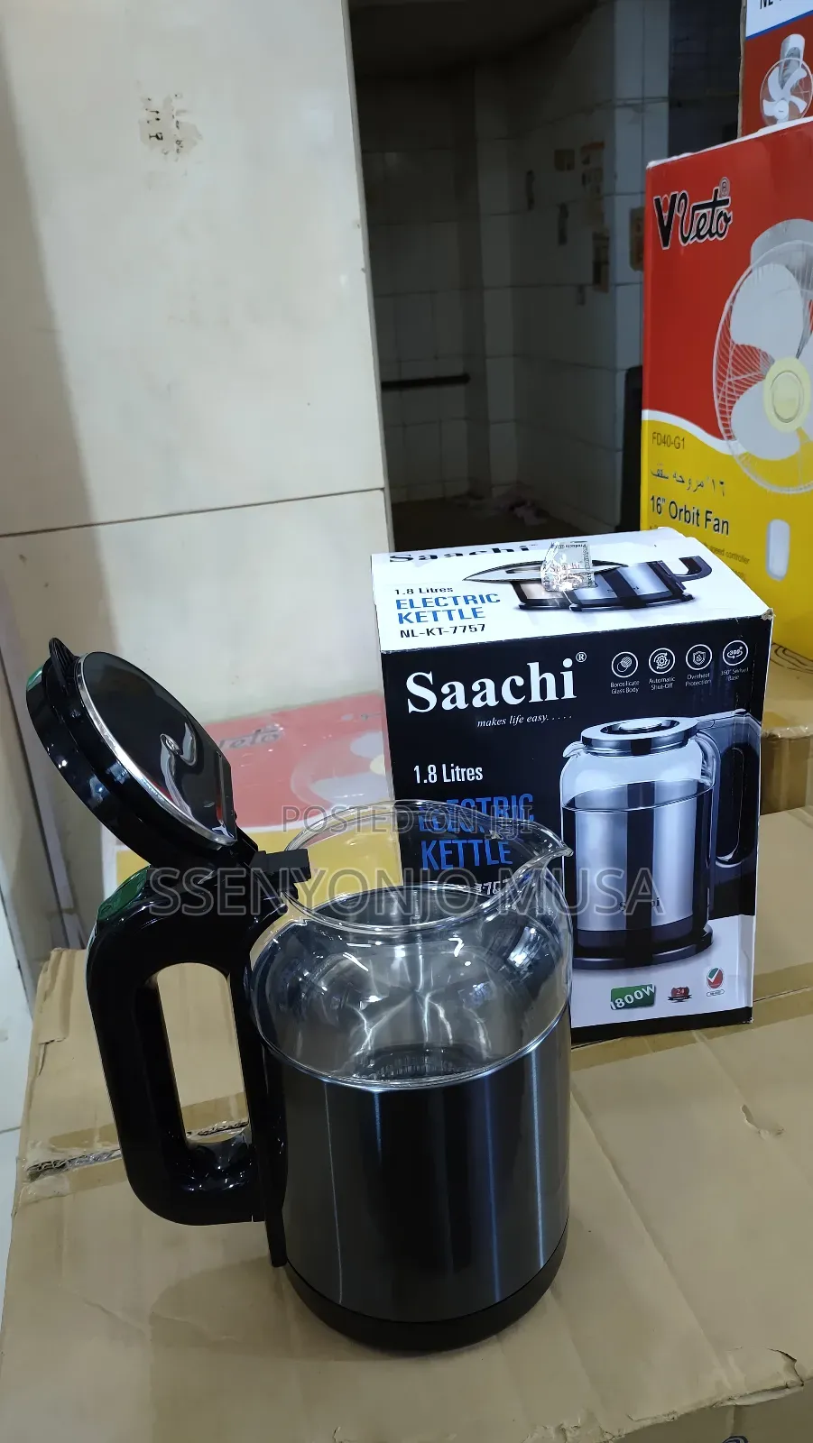 Saachi 1.8l Electric Kettle With Automatic Shut-Off