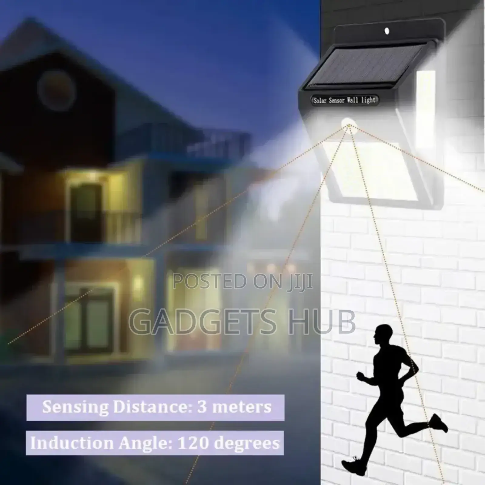 6w Solar Garden Lamp Led Security Lights With Motion Sensor