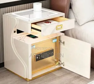 Smart Bedside Table With Led Wireless Charging and Speaker