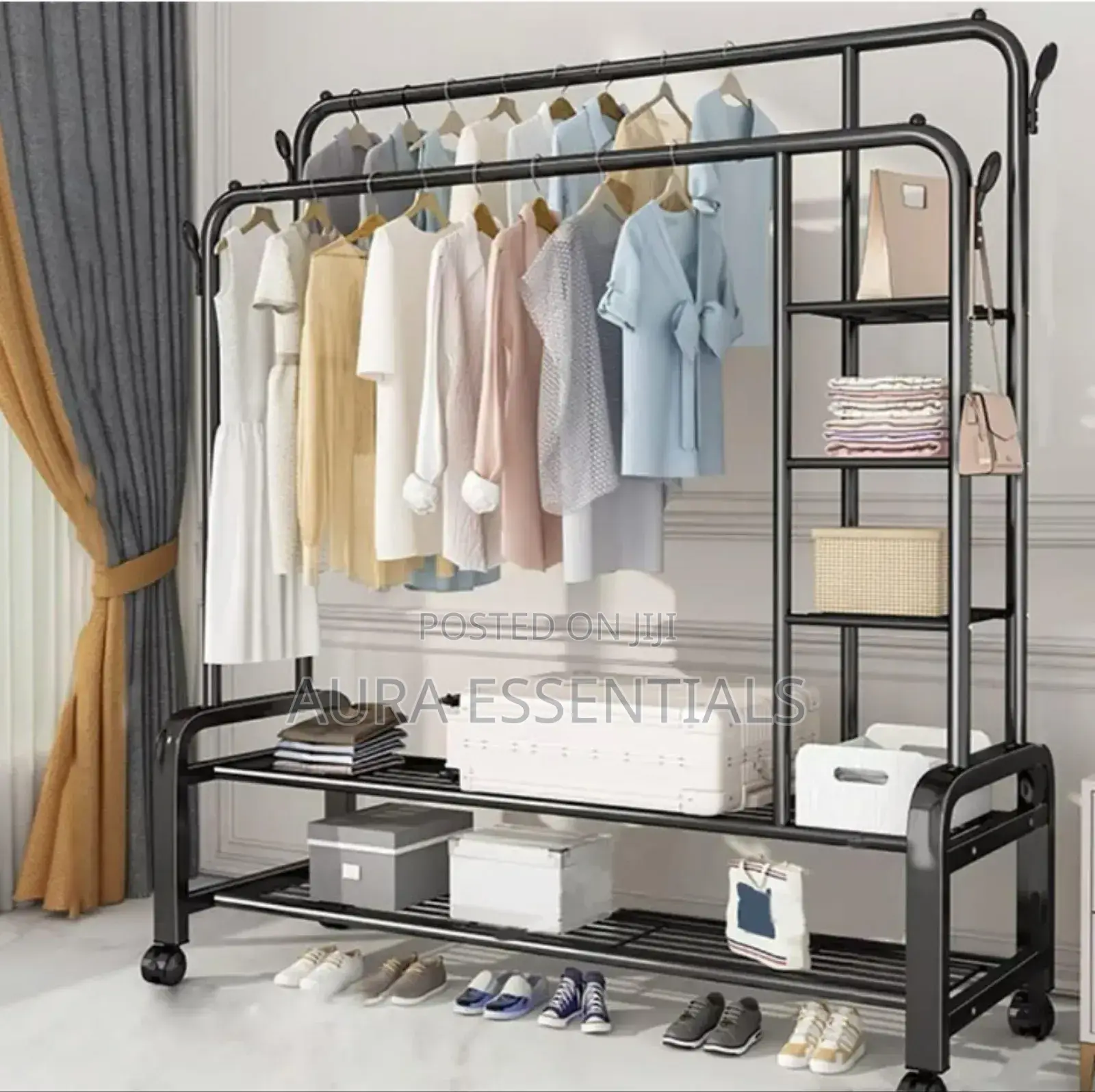 Metal Clothes Rail Coat Rack Stand