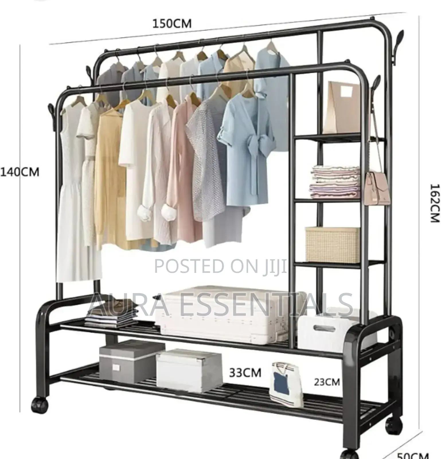 Metal Clothes Rail Coat Rack Stand