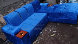 L Sofa Set Available for Sale Blue in Colour