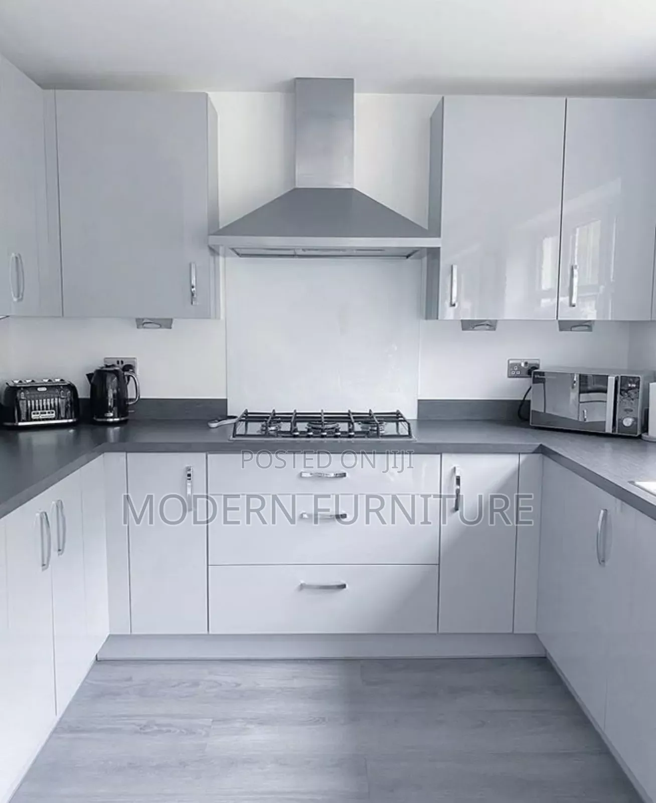 White Kicten Cabinets