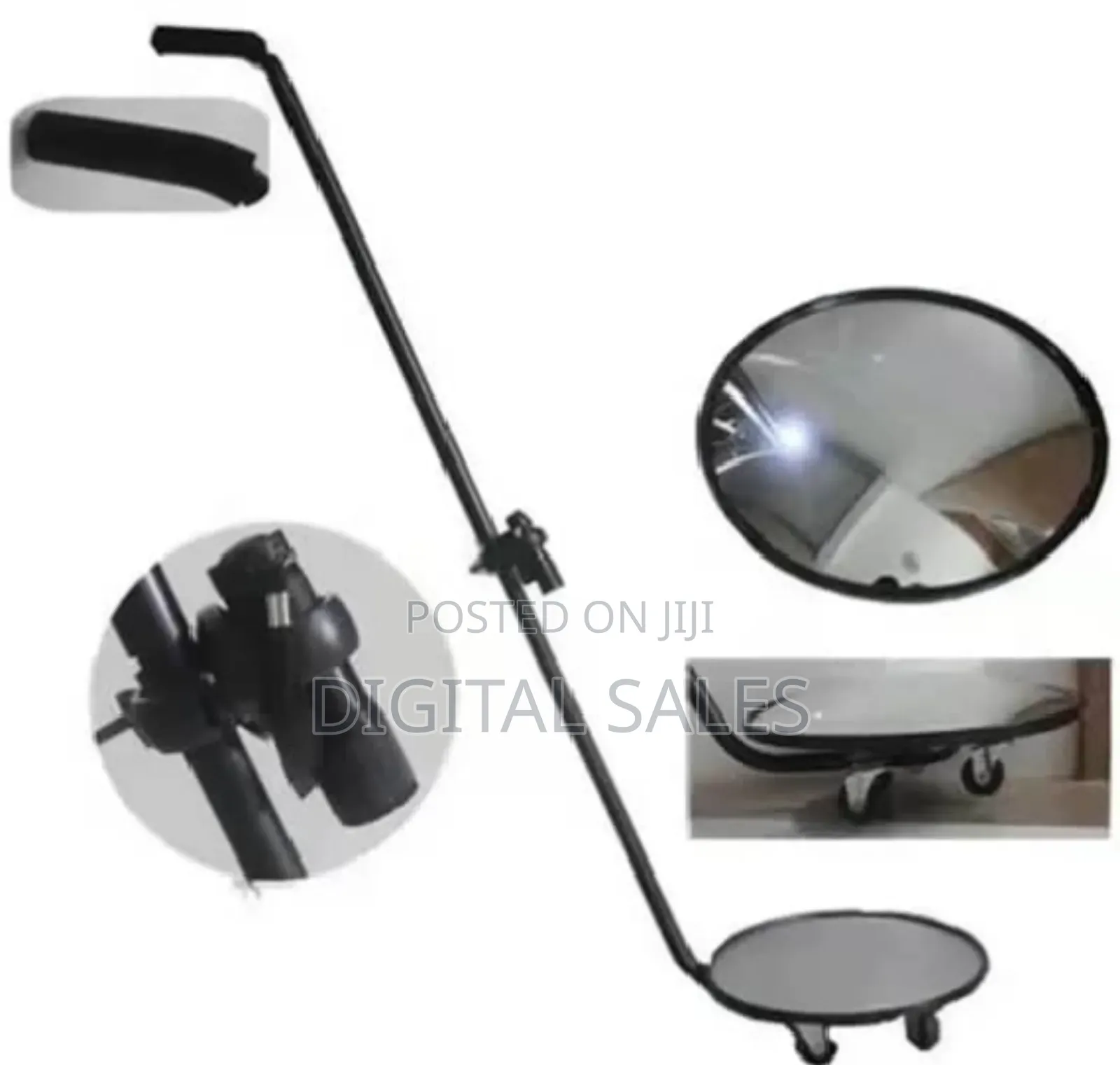 Under Vehicle Search Mirror With Led Torch Light- 12 Inches