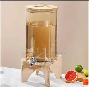 8lts Glass Drink Dispenser With Stainless Steel.
