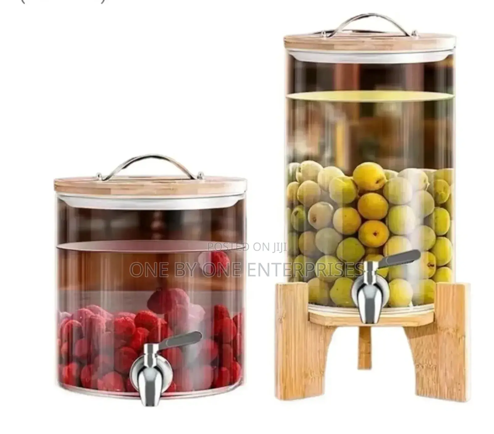 8lts Glass Drink Dispenser With Stainless Steel.