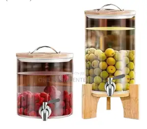 8lts Glass Drink Dispenser With Stainless Steel.