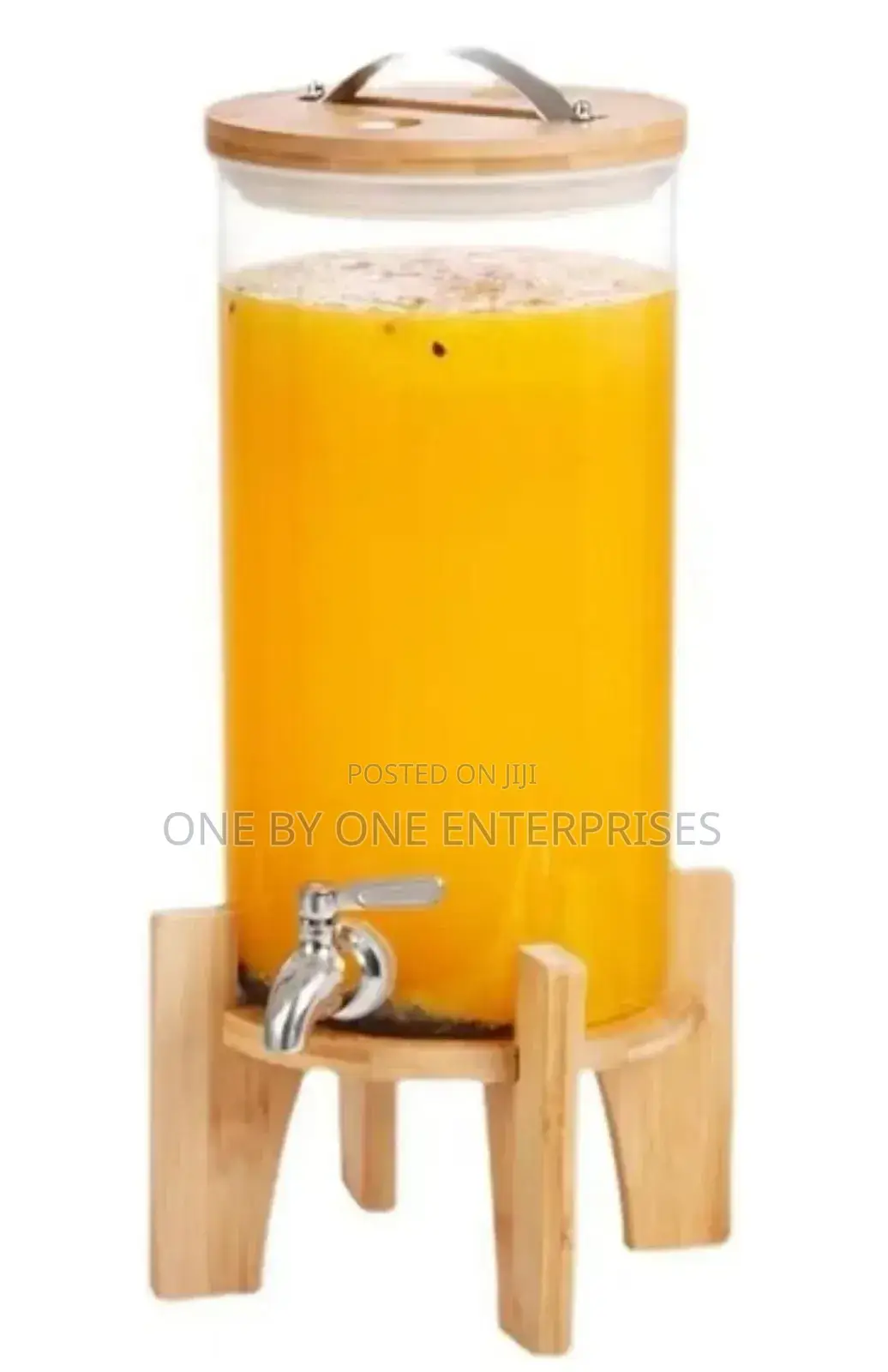 8lts Glass Drink Dispenser With Stainless Steel.