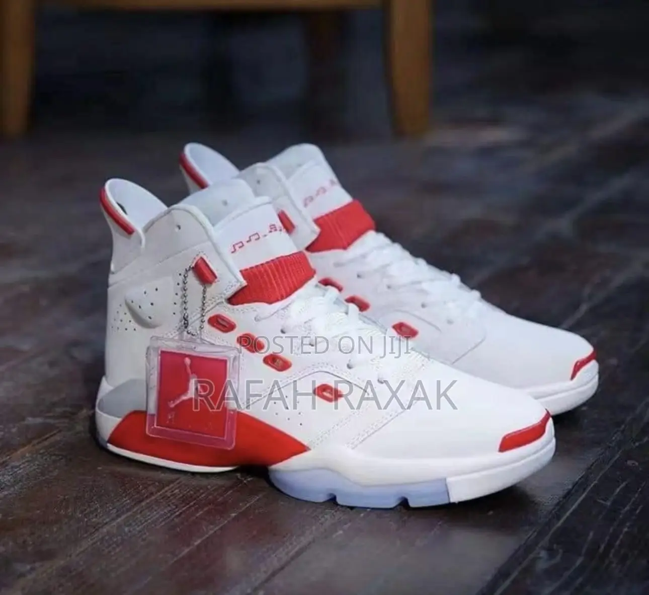 Original Air Jordan 6-17-23 Gs White Fire Red Sneaker