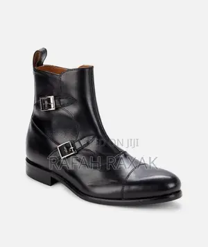 Original Men’S Anax Double Buckle Strap Leather Chelsea Boot