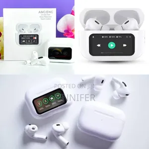 White Noise Cancelling Display Airpods