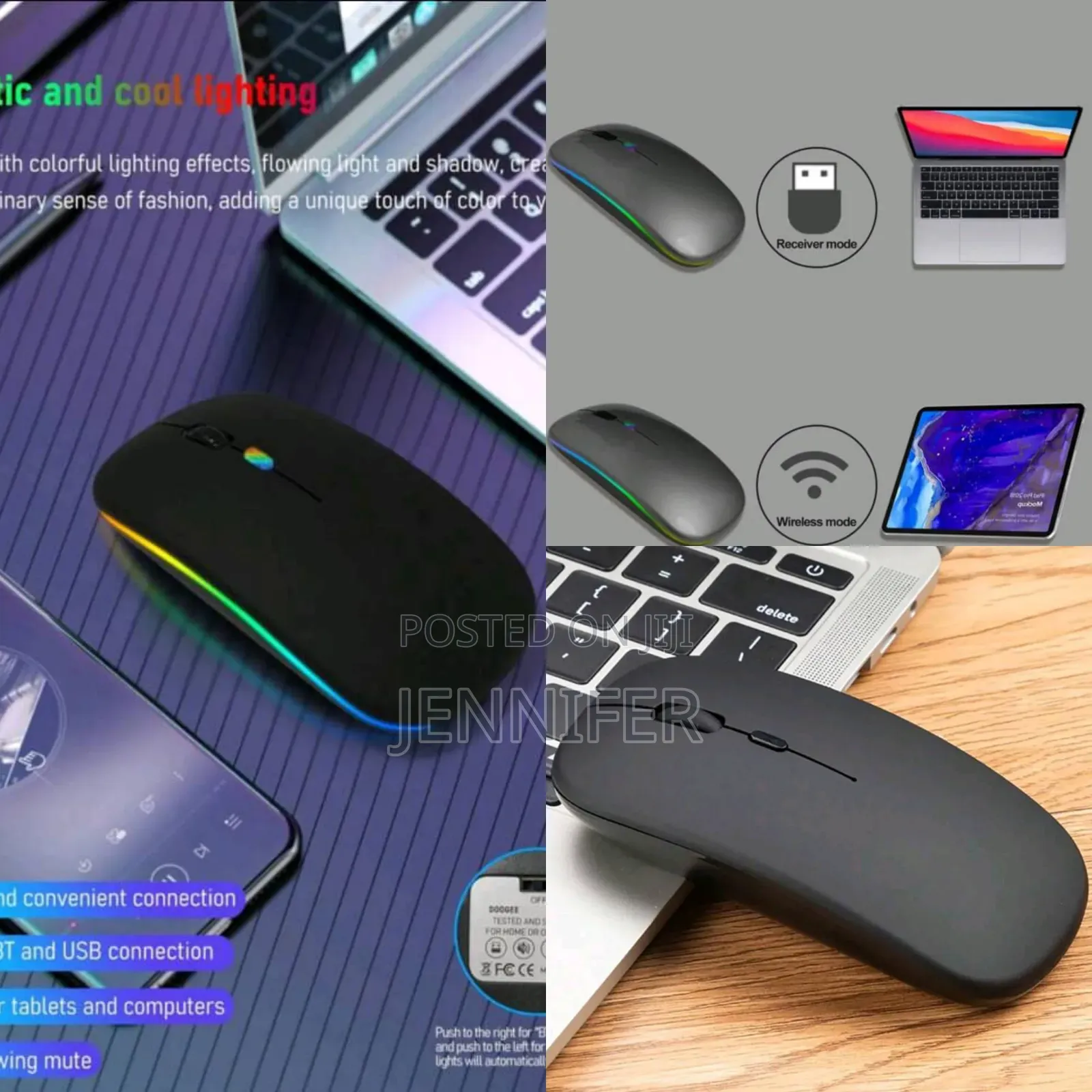 2in1 Ergonomic Design Bluetooth Mouse for Smart Tvs,Tablets