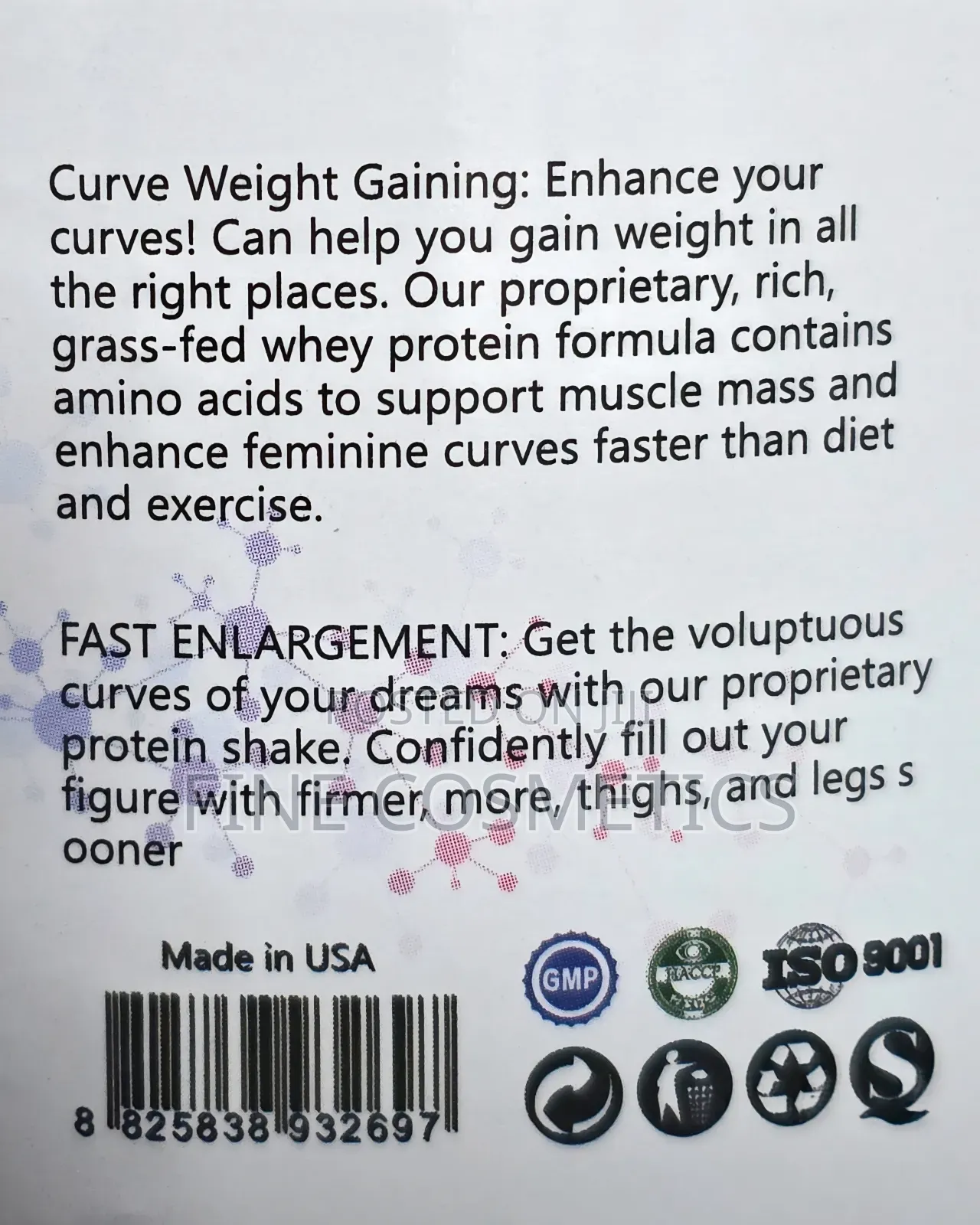 Wholesale Curvy Weight Gain Hip/Butt Whey Protein Porridge