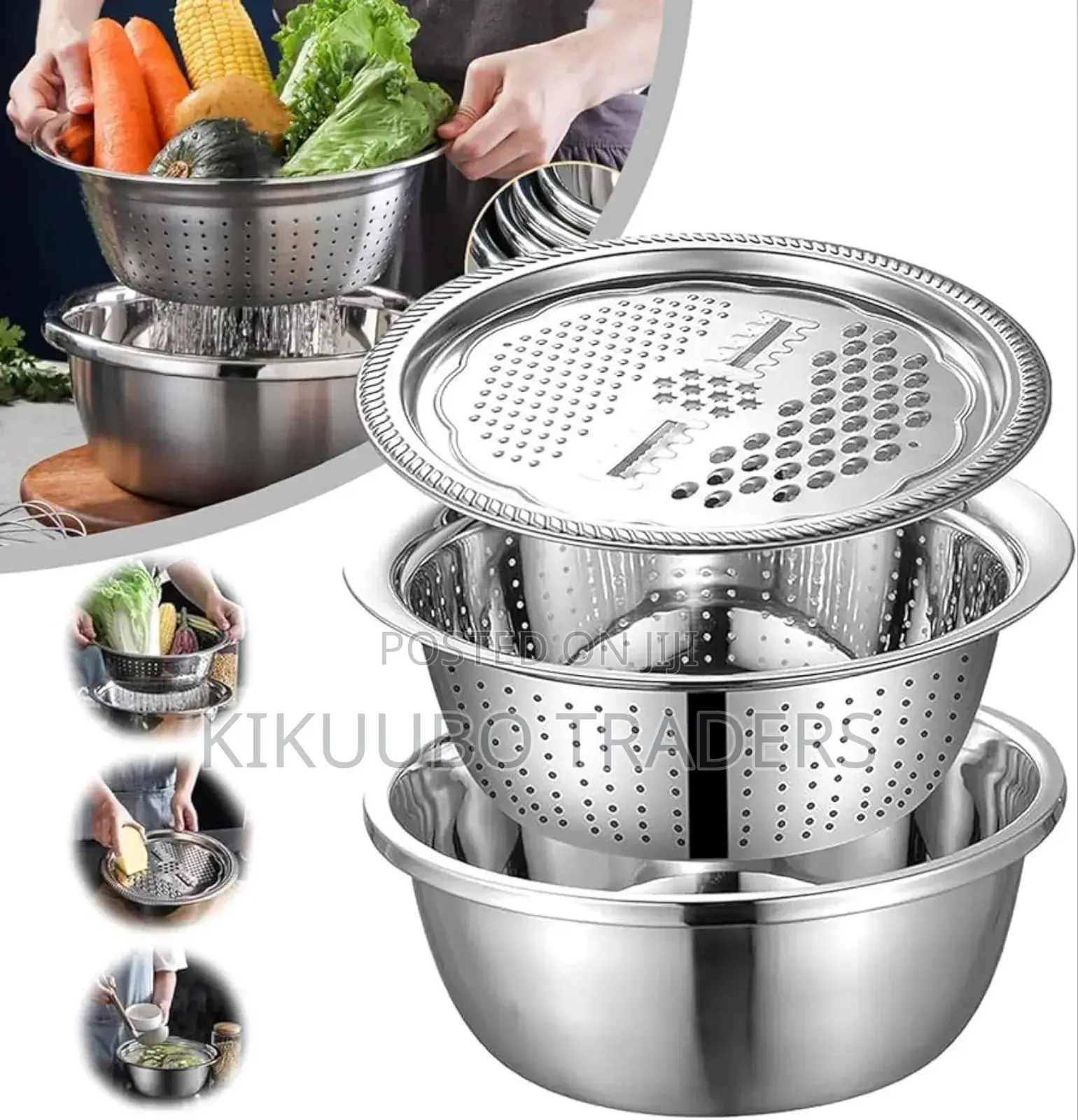 Colander Basin, Grater Strainer Rice Drain Basket Salad