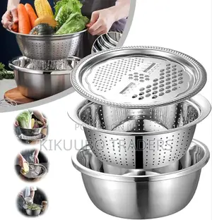 Colander Basin, Grater Strainer Rice Drain Basket Salad