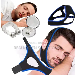 Anti-Snoring Chin Strap Magnetic Nose Clip Combo Set