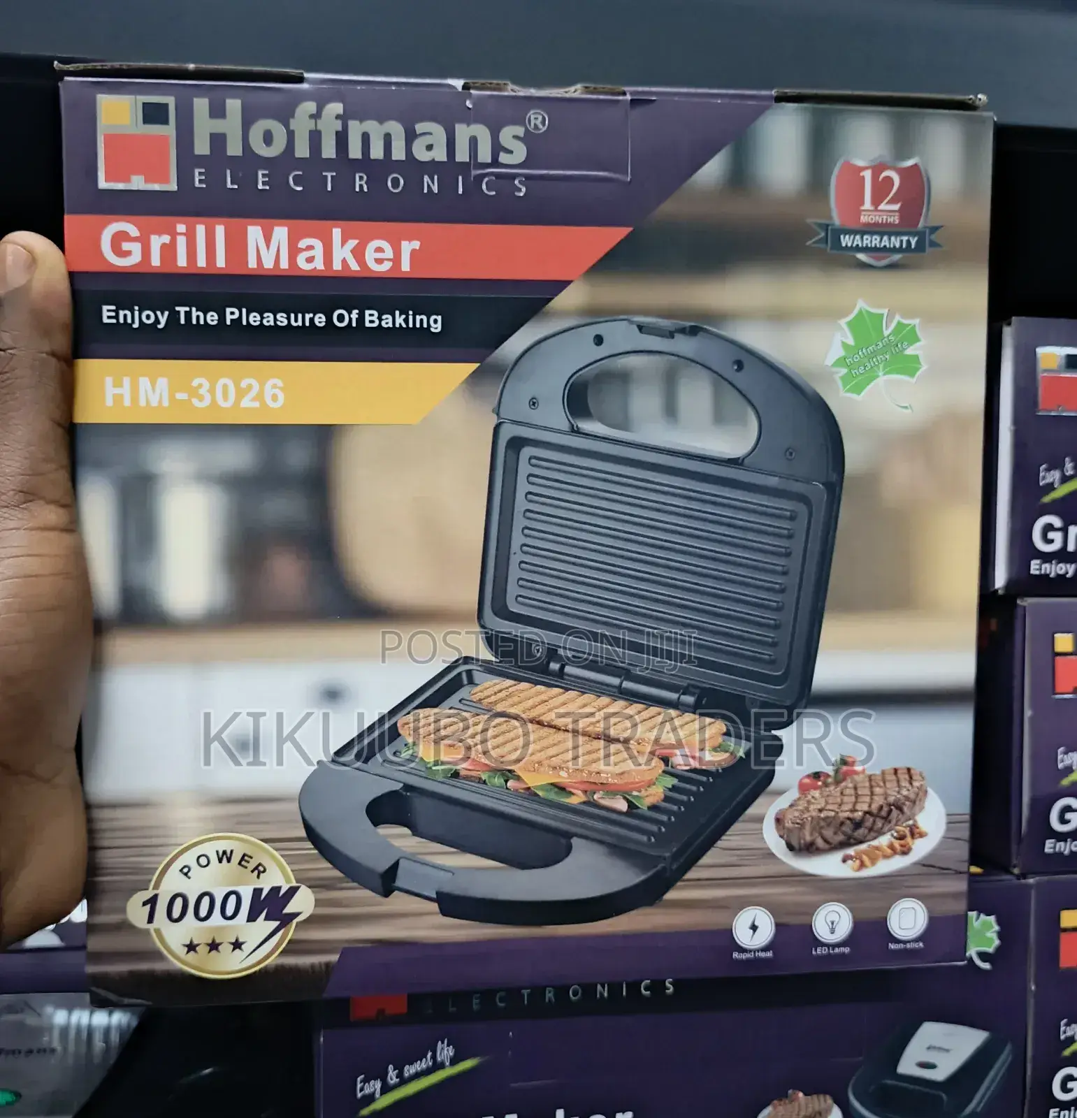 Hoffman Electric Grill Maker 1000w