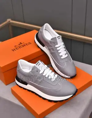 Original Gray Luxury Hermes Paris Sneakers