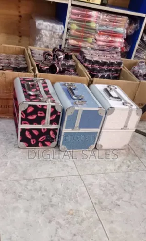 Blue Coloured Make-Up Boxe Storage.