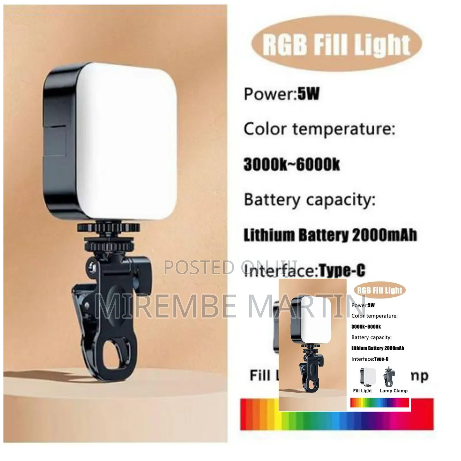 Mini Fill Light for Camera Smartphone Laptop Selfie