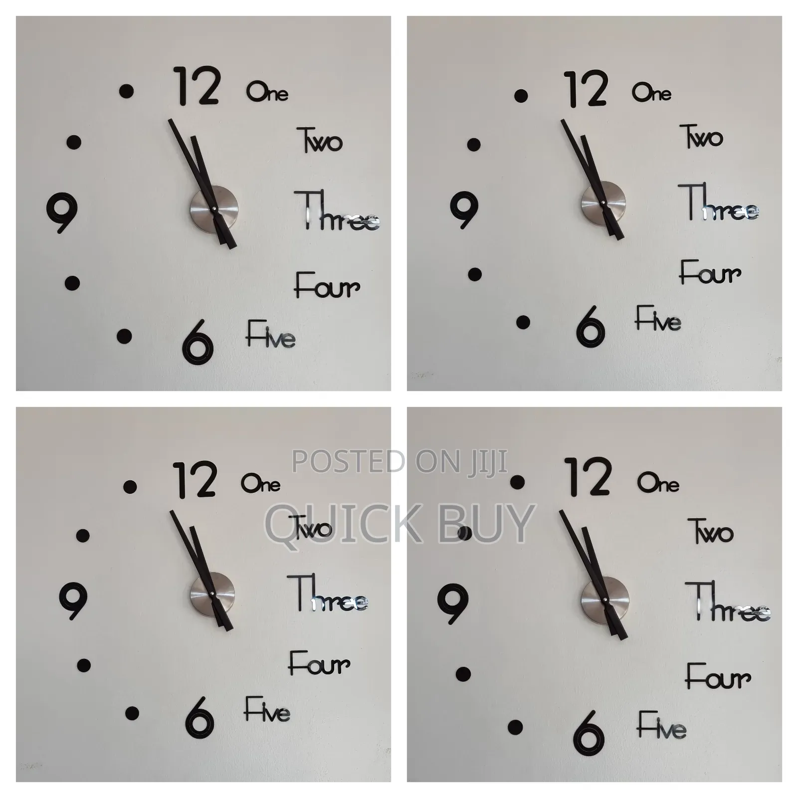 3d Framless Self Sticking Wall Clock-New