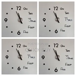 3d Framless Self Sticking Wall Clock-New