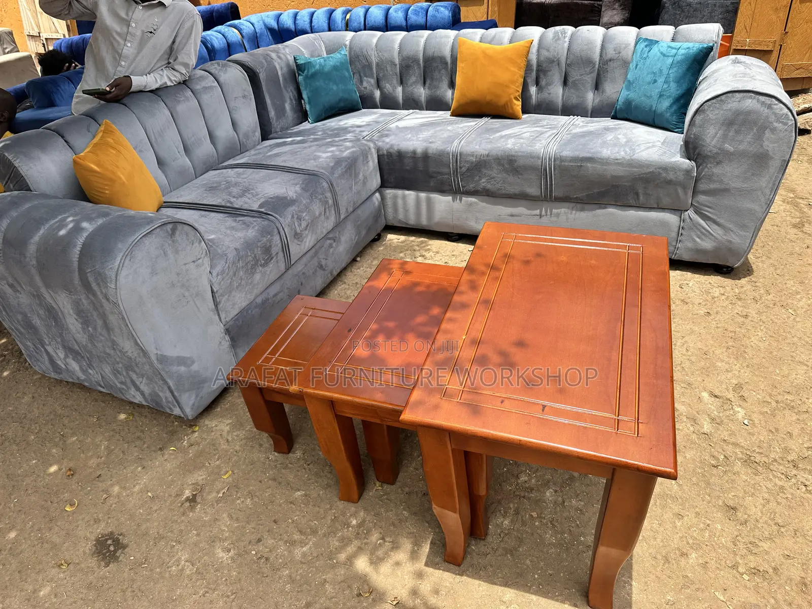 Modern Chester L Shape Sofa Set