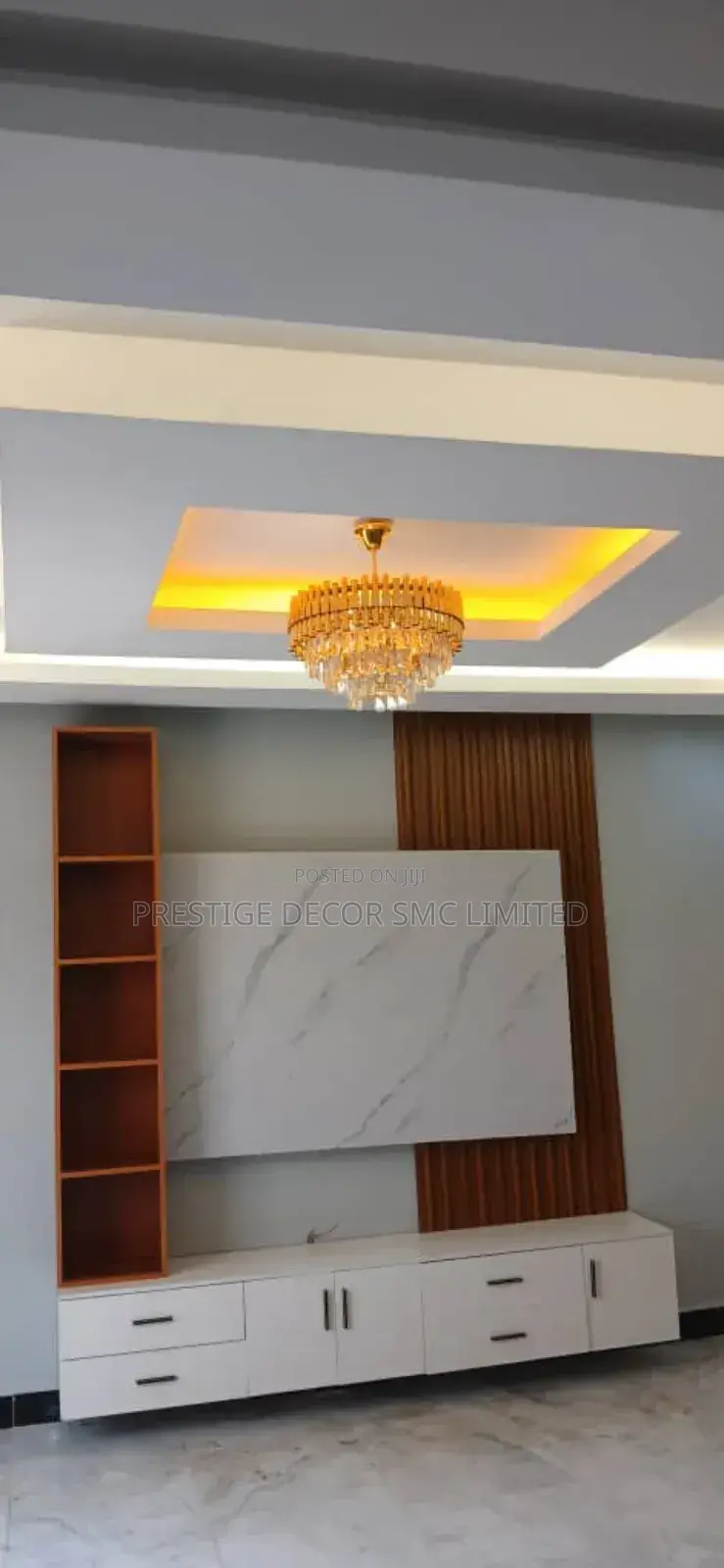 Tv Unit Installation and Gypsum Ceiling
