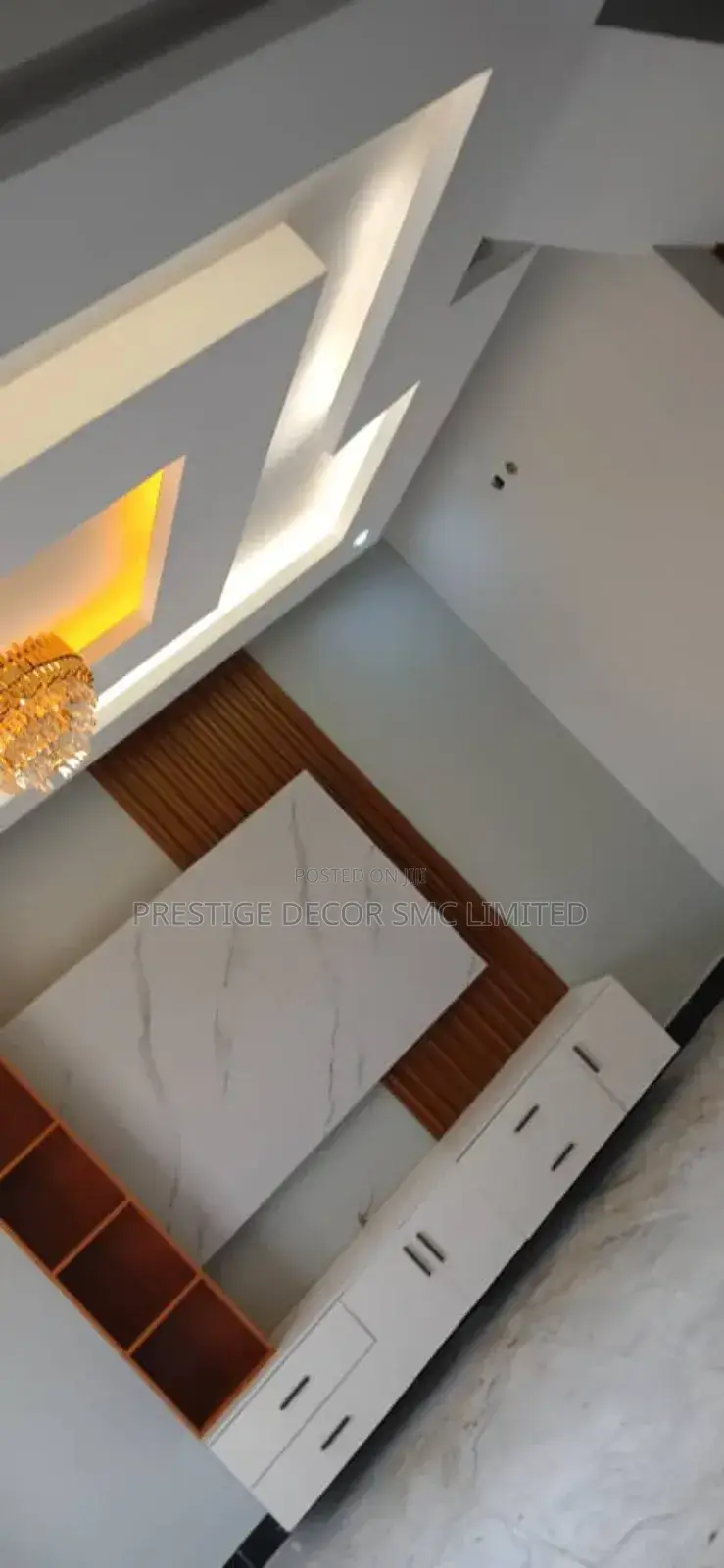 Tv Unit Installation and Gypsum Ceiling