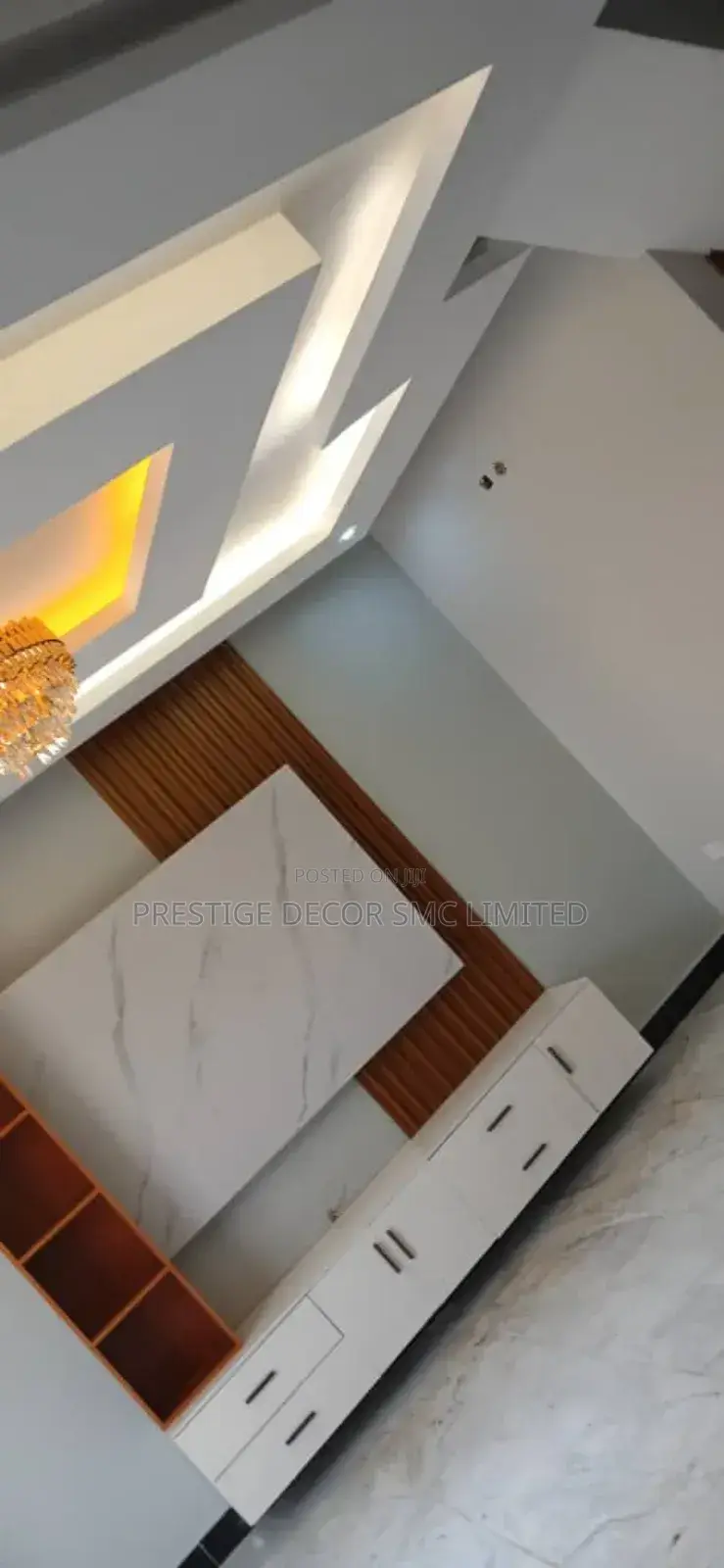 Tv Unit Installation and Gypsum Ceiling