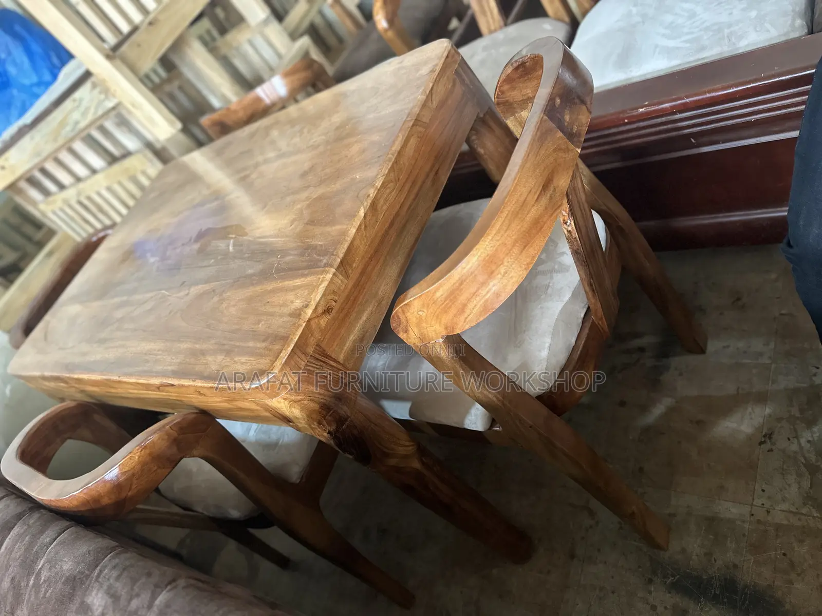 Solid Walnut Airbnb Dining Table/ Dinner Set