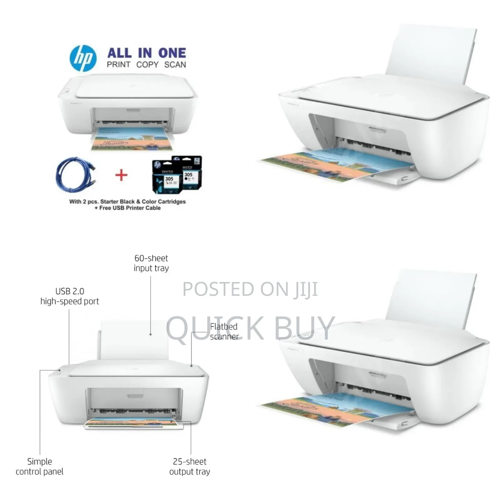 All-in-One Inkjet Printer + Pinter Cable – White