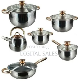 Heavy Stainless Steel Saucepans With a Non Electric Kettle