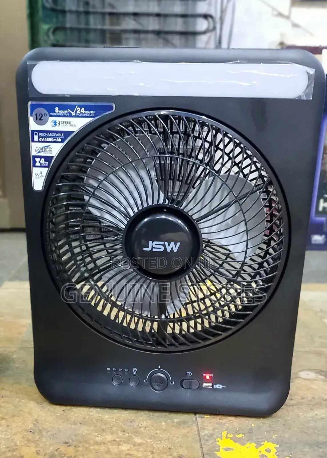 Rechargeable Table Fan.