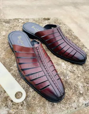 Original Designer Brown Luxury Berluti Leather Half Shoes